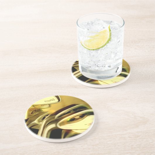 En Grès Dessous de verre de conducteurs de golf (Côté)