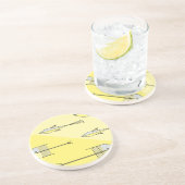 En Grès Dessous de verre de CONTE de POISSONS 4,5" CITRON (Côté)