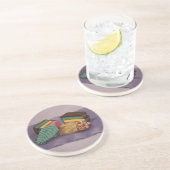 En Grès Dessous de verre de cookies peints (Côté)