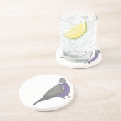 En Grès Dessous de verre de copain de pigeon (Côté)