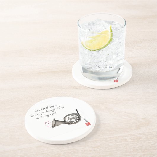 En Grès Dessous de verre de cor de harmonie (Côté)