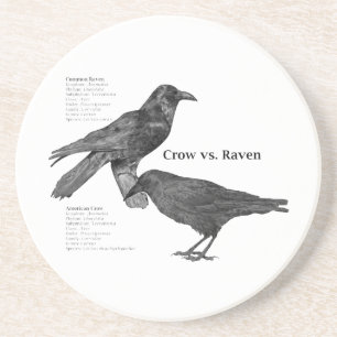 En Grès dessous de verre de corneille-contre-Raven