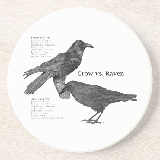 En Grès dessous de verre de corneille-contre-Raven (Devant)