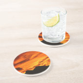 En Grès Dessous de verre de coucher de soleil (Côté)