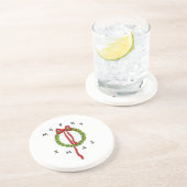En Grès Dessous de verre de couronne de Noël (Côté)