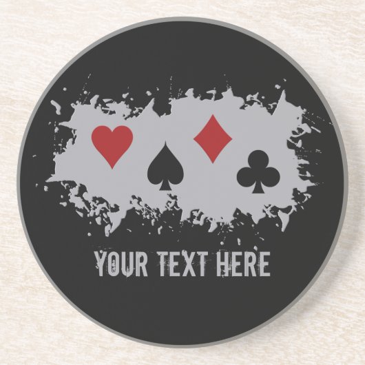 En Grès Dessous de verre de coutume d'éclaboussure de (Devant)