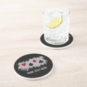 En Grès Dessous de verre de coutume d'éclaboussure de (Côté)