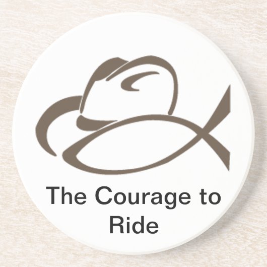 En Grès Dessous de verre de cowboy (Devant)