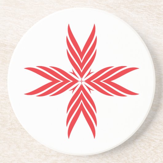 En Grès Dessous de verre de croix stylisés (Devant)
