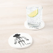 En Grès Dessous de verre de croquis Cowboy (Côté)