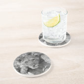 En Grès Dessous de verre de CUB de lion (Côté)