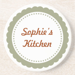 En Grès Dessous de verre de cuisine personnalisé pétoncle 