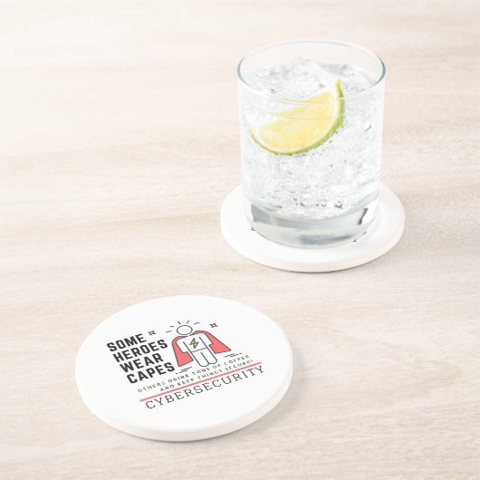 En Grès Dessous de verre de cybersécurité (Côté)