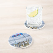 En Grès Dessous de verre "de dessous de verre classiques (Côté)