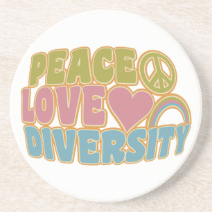 EN GRÈS DESSOUS DE VERRE DE DIVERSITÉ PAACE LOVE