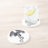 En Grès Dessous de verre de dragon et d'épée (Côté)