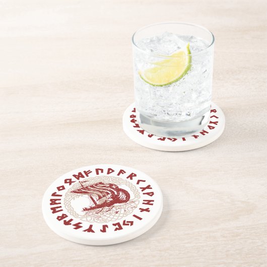 En Grès Dessous de verre de Drakkar (Côté)