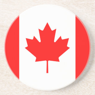 En Grès Dessous de verre de drapeau du Canada