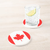 En Grès Dessous de verre de drapeau du Canada (Côté)