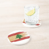En Grès Dessous de verre de drapeau du Liban (Côté)