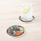 En Grès Dessous de verre de fin de support de ` de prise (Côté)