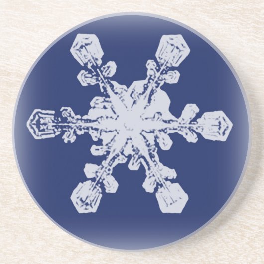 En Grès Dessous de verre de flocon de neige 10 (Devant)
