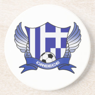En Grès Dessous de verre de football de Grèce