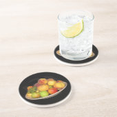 En Grès Dessous de verre de fruits (Côté)