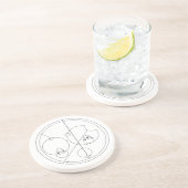 En Grès Dessous de verre de Gallifreyan je t'aime (Côté)