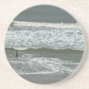 En Grès Dessous de verre de garçon et de mer