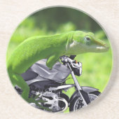 En Grès Dessous de verre de Gecko Hawaïen vert (Devant)
