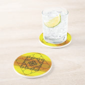 En Grès Dessous de verre de géométrie fractale (Côté)