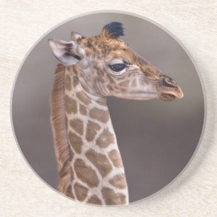 En Grès Dessous de verre de girafe de bébé