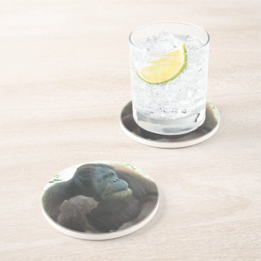 En Grès Dessous de verre de grande singe (Côté)