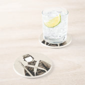 En Grès Dessous de verre de guerre civile du soldat (Côté)