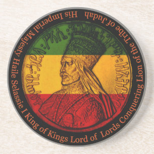 En Grès Dessous de verre de Haile Selassie