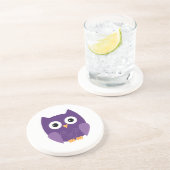 En Grès Dessous de verre de Halloween de hibou (Côté)