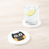 En Grès Dessous de verre de Halloween de hibou (Côté)