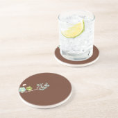 En Grès dessous de verre de hiboux (Côté)