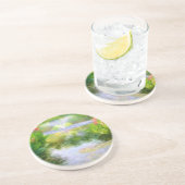 En Grès Dessous de verre de jardin de l'eau de Monet (Côté)