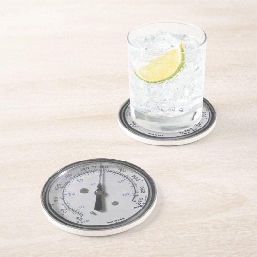 En Grès Dessous de verre de jauge de pression (Côté)