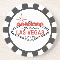 Dessous de verre de jeton de poker de Las Vegas