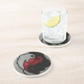 En Grès Dessous de verre de Koi Ying-Yang de Japonais (Côté)