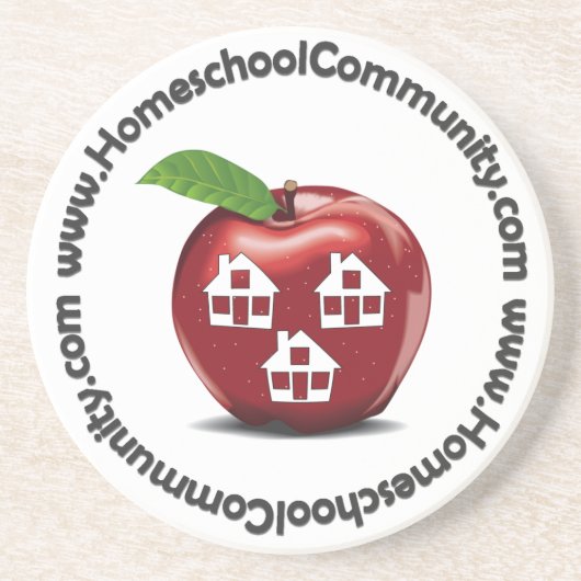 En Grès Dessous de verre de la Communauté de Homeschool (Devant)