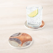 En Grès Dessous de verre de la Coupe Jasper Poppy (Côté)