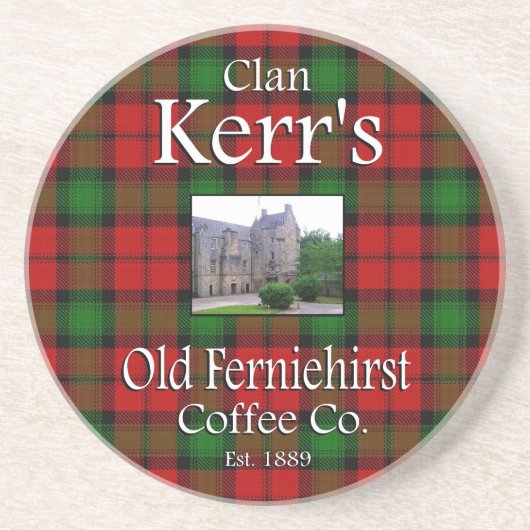 En Grès Dessous de verre de la Old Ferniehirst Coffee Co. (Devant)