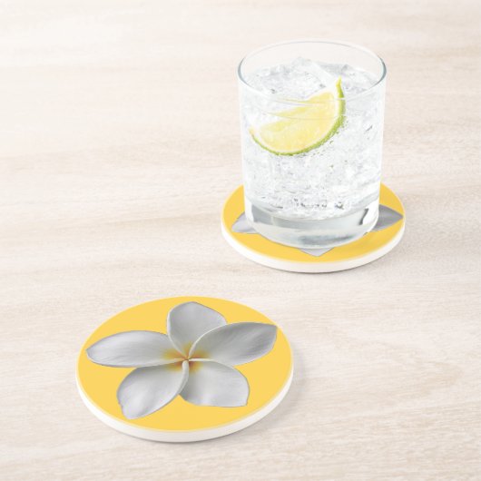 En Grès Dessous de verre de la Plumeria (Côté)