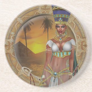 En Grès Dessous de verre de la Reine Nefertiti