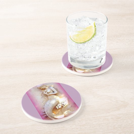 En Grès dessous de verre de la serveuse (Côté)