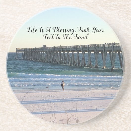 En Grès Dessous de verre de la souris Seafoam (Devant)